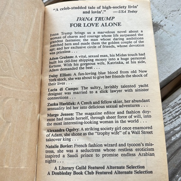 Ivana Trump For Love Alone Paperback Book - Picture 4 of 6